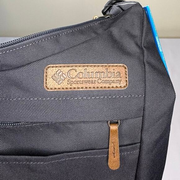 Columbia Classic Outdoor Shoulder Bag Gray Brown Unisex Crossbody Utility NWT - Picture 2 of 12